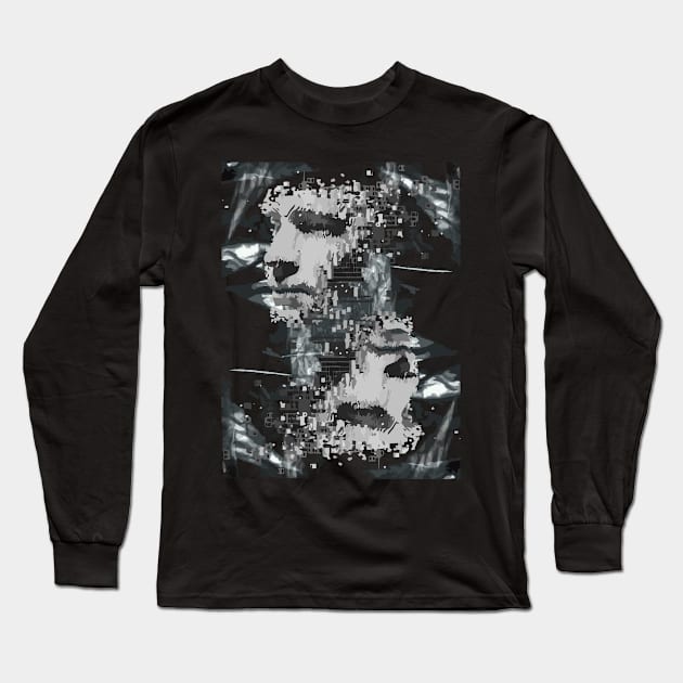 Two Sided Tech Face Card Long Sleeve T-Shirt by Markyartshop